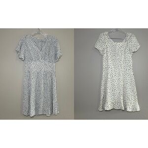 BUNDLE of 2 LOFT White Black‎ Midi Dress Women’s 8 Career Office Minimal Summer